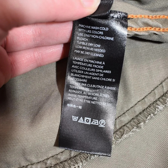 Anthropologie Camo Button Down Shirt Sz 0 Shacket Crop Grunge Combat Streetwear - Picture 11 of 16